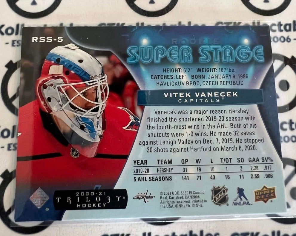 2020-21 Upper Deck Trilogy Vitek Vanecek Rookie Super Stage capitals