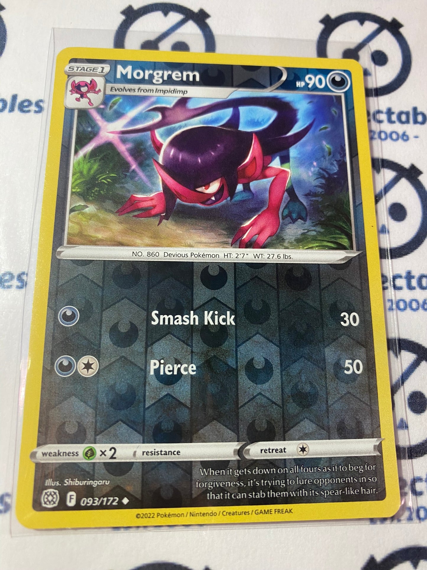 Morgrem #093/172 Reverse Holo Pokémon Card Brilliant Stars