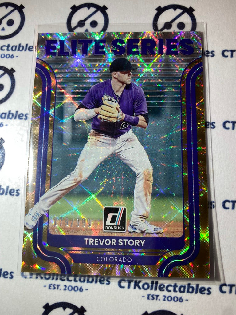 2022 Panini Donruss Baseball Trevor Story Elite Series #179/999 Colorado
