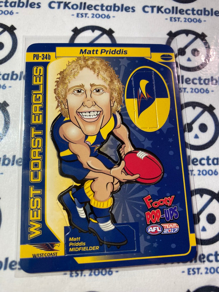 2017 AFL Teamcoach Footy pop-ups #PU-34b Matt Priddis Eagles