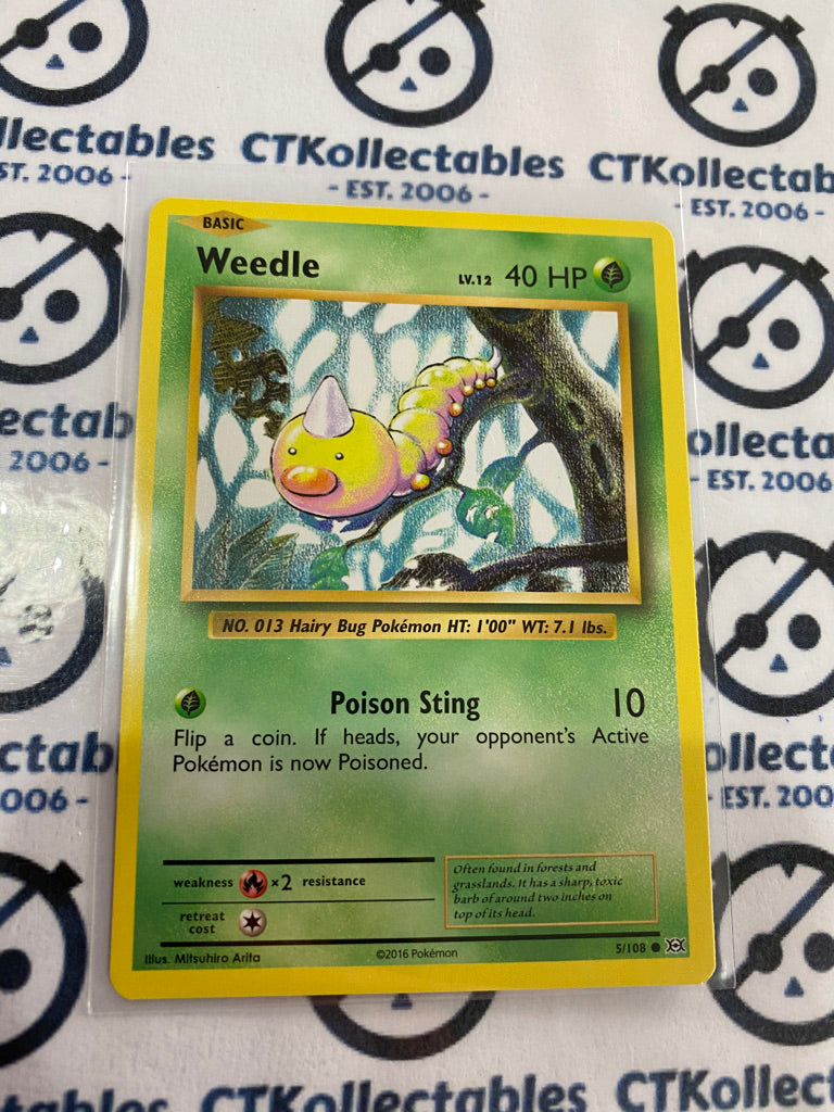 Weedle #5/108 Base Pokmon Card XY EVOLUTIONS CTKollectables Weedle #5/108 Base Pokmon Card XY EVOLUTIONS CTKollectables