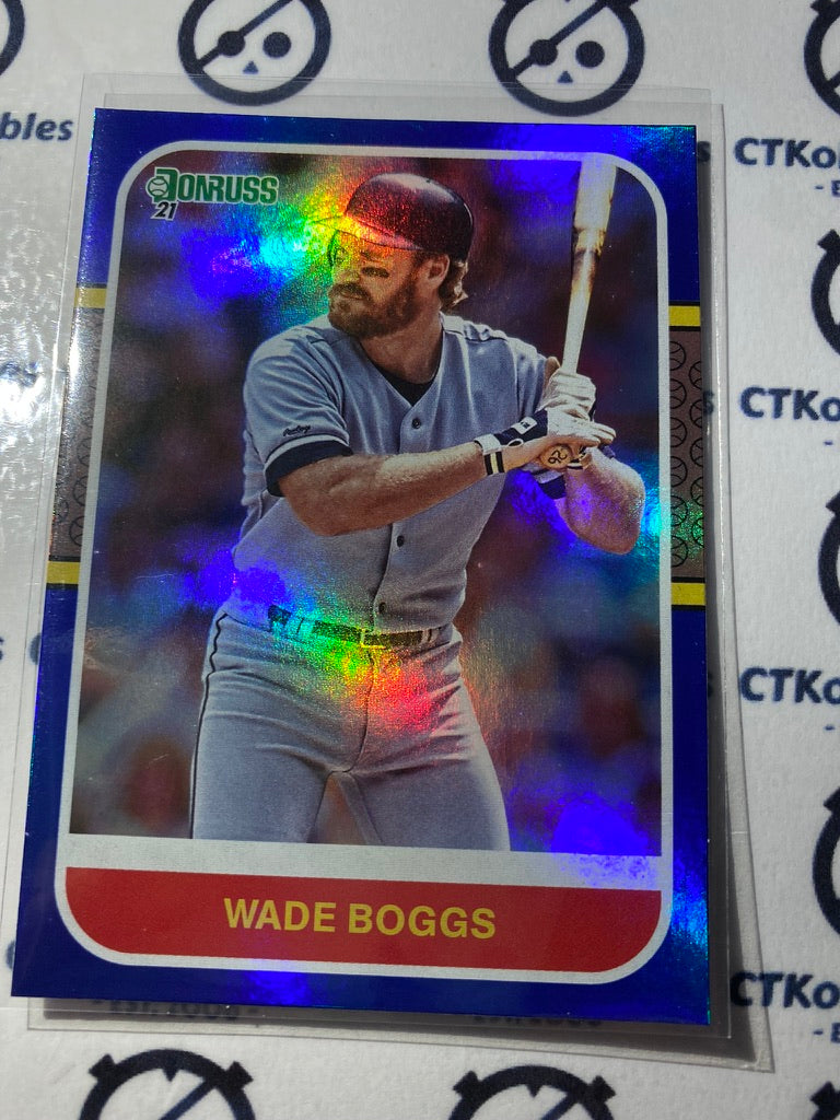 2021 Panini Donruss Baseball Wade Boggs 1987 Retro Blue Foil #238 Boston