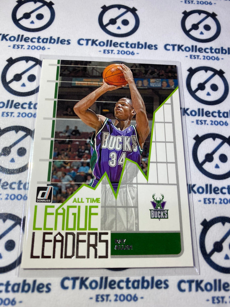 2020-21 NBA Donruss League Leaders Ray Allen #4 Bucks