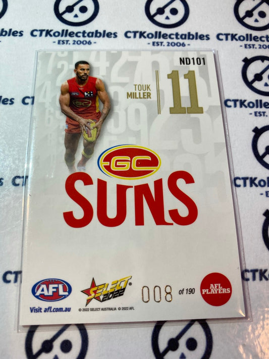 2022 AFL Footy Stars Numbers Daylight #ND101 Touk Miller #008/190