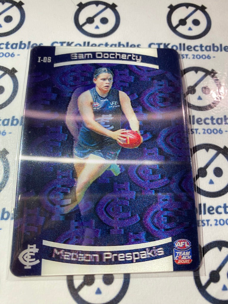 2021 AFL Teamcoach Club Card Sam Docherty/Madison Prespakis 3D Icons I-06