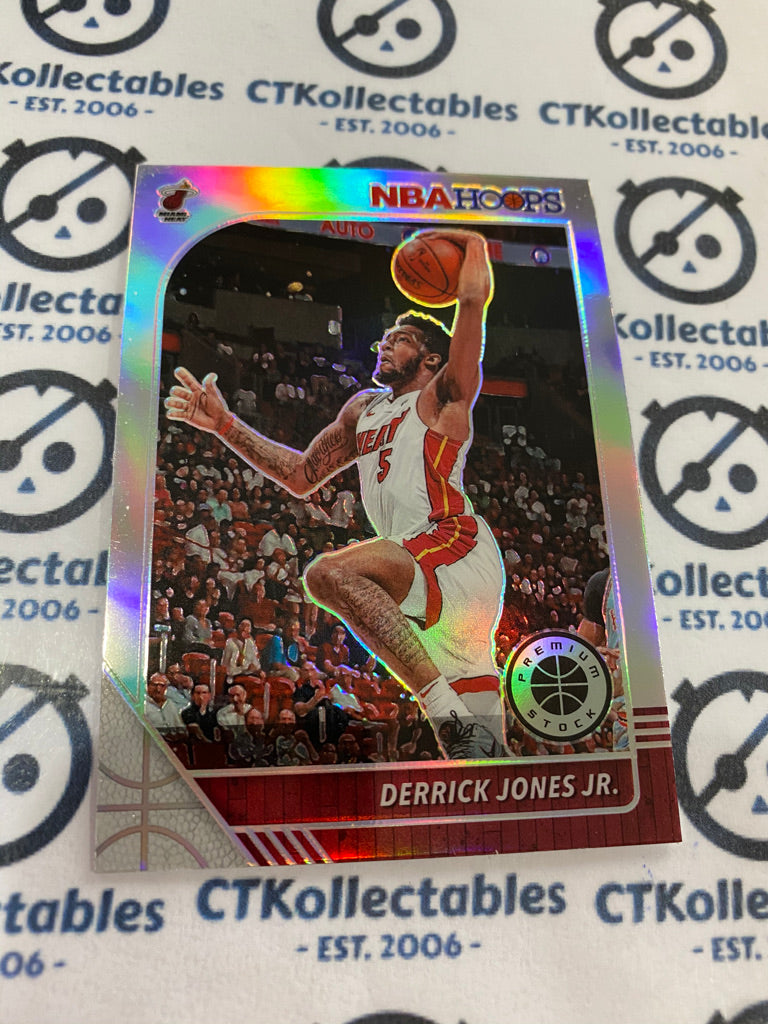 2019-20 NBA Hoops Premium Derrick jones Jr. Silver Prizm #101