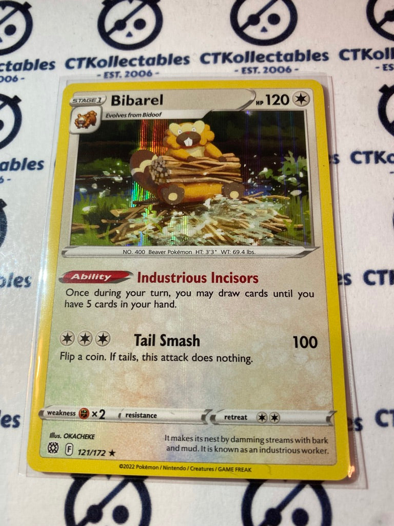 Bibarel #121/172 Holo Rare Pokémon Card Brilliant Stars