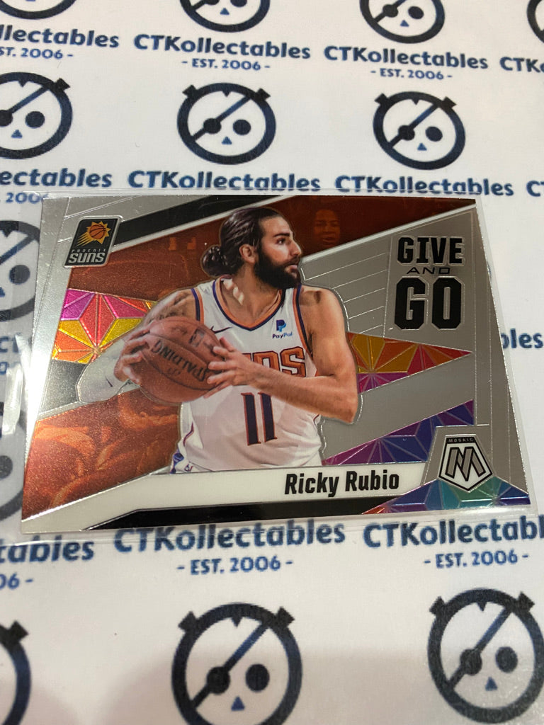 2019-20 NBA Mosaic Ricky Rubio Give and Go #12 Suns