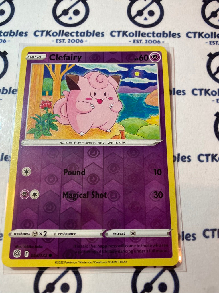 Clefairy #053/172 Reverse Holo Pokémon Card Brilliant Stars
