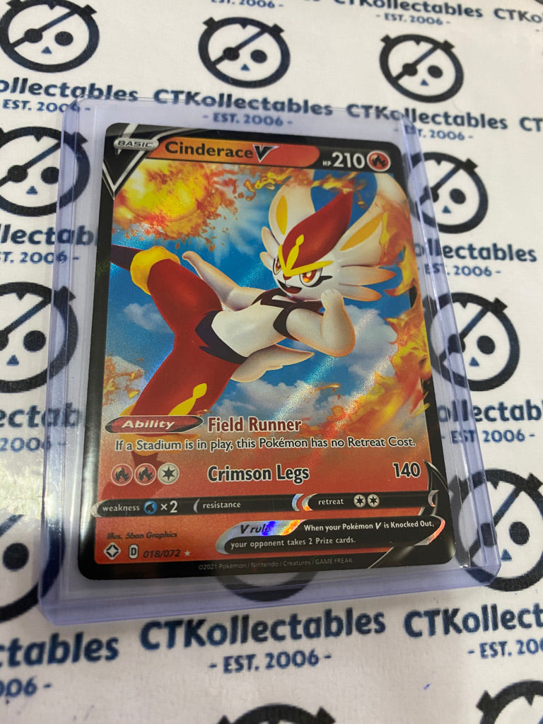 Cinderace V 018/072 Ultra Rare Shining Fates Pokemon Card