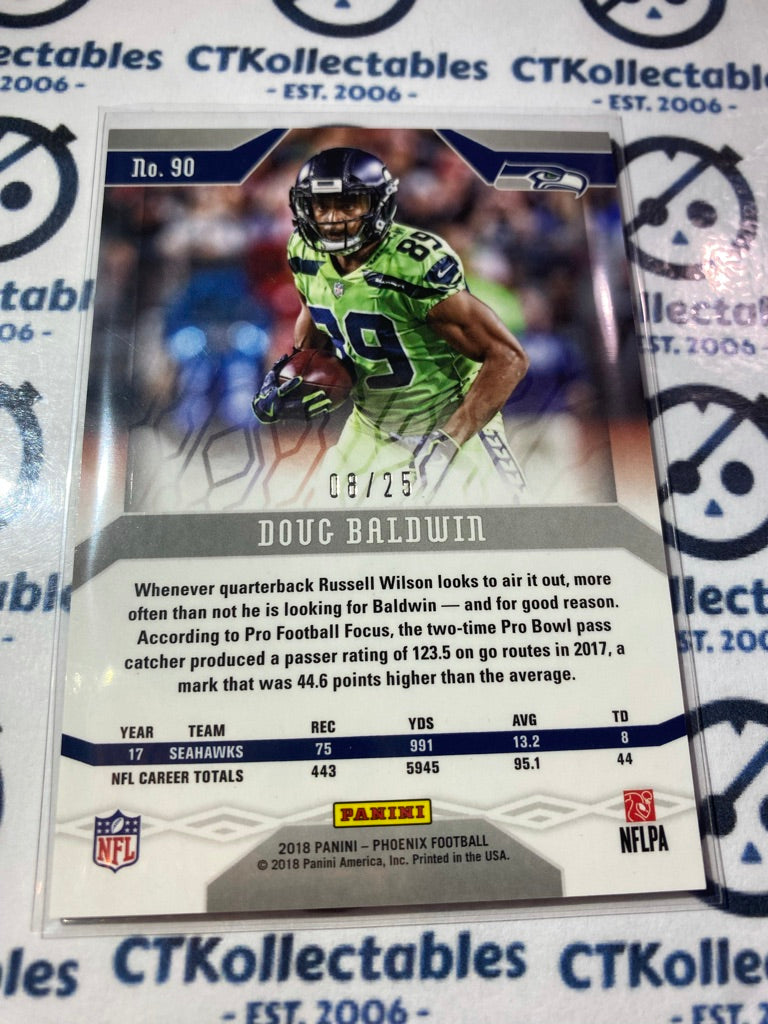 2018 Panini NFL Phoenix Doug Baldwin Green Prizm #08/25 Seahawks