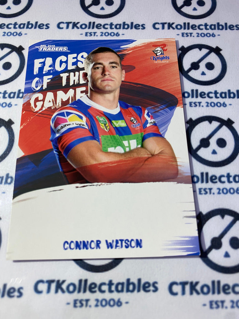2019 NRL Traders Faces Of The Game Connor Watson FG32/64 Knights
