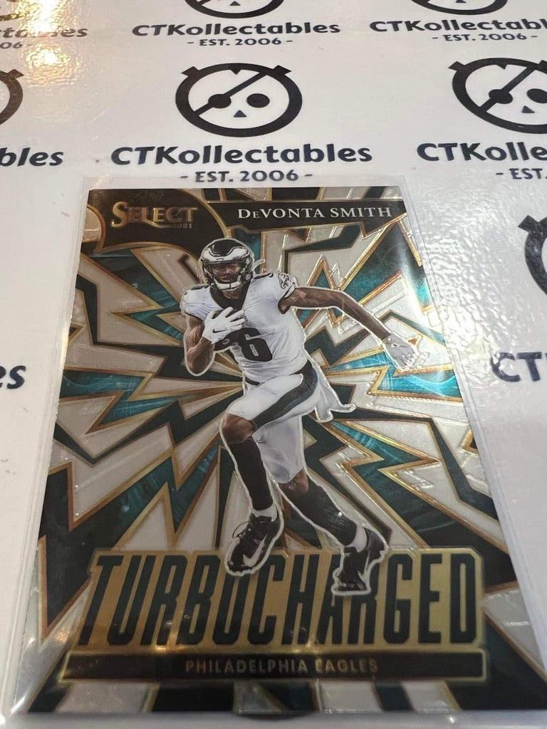 2021 NFL Panini Select DeVonta Smith Turbocharged #TUR-11 Eagles