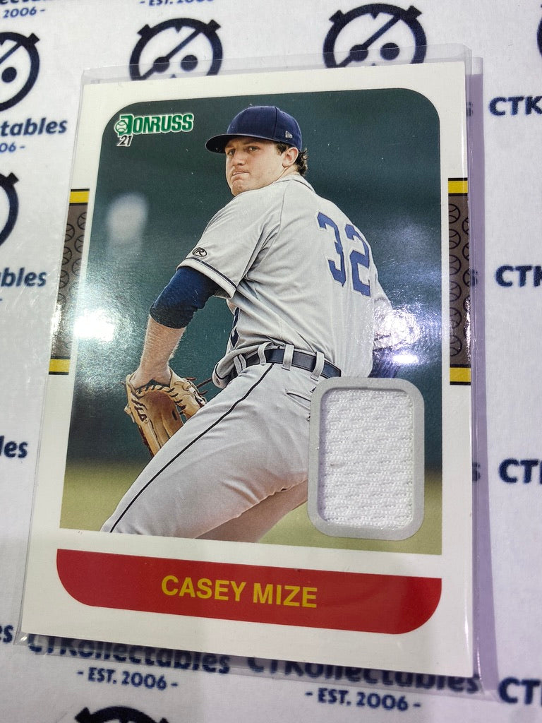 2021 Donruss Baseball 1987 Retro Casey Mize Rookie Jersey 87M-CM Detroit Tigers
