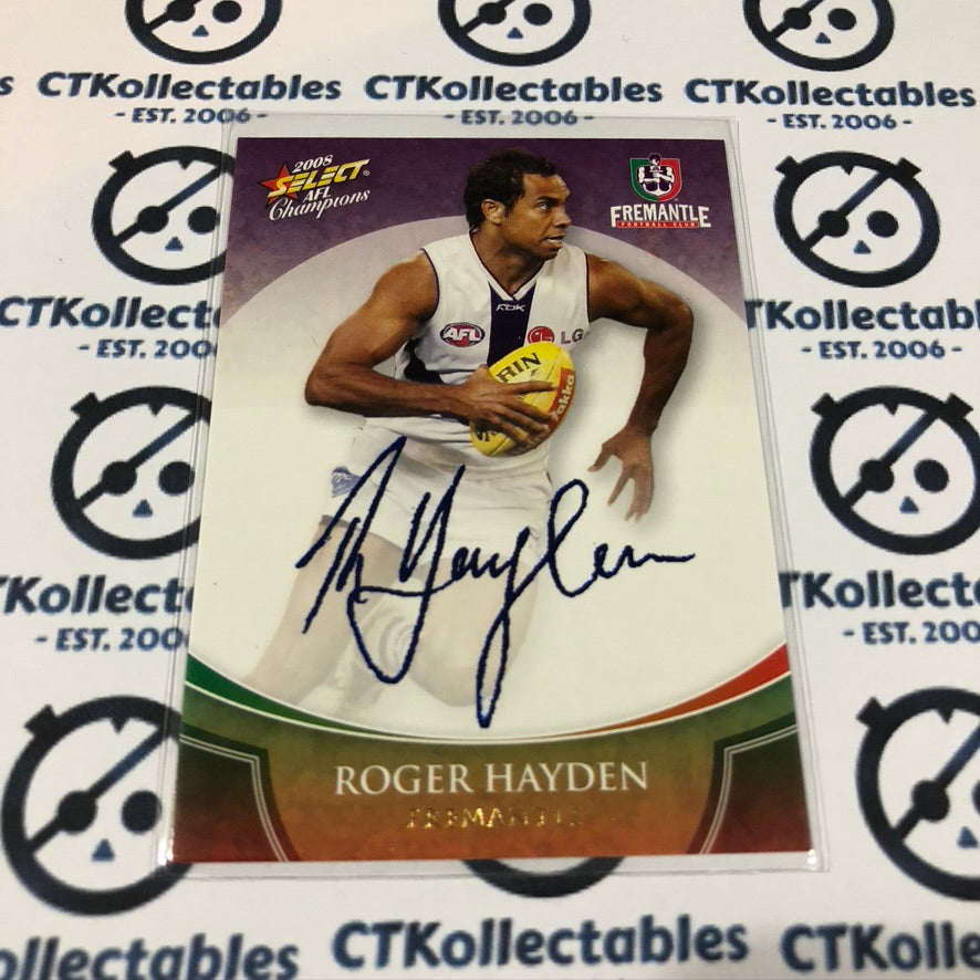 2008 AFL Champions Roger Hayden Blue Foil Signature FS32