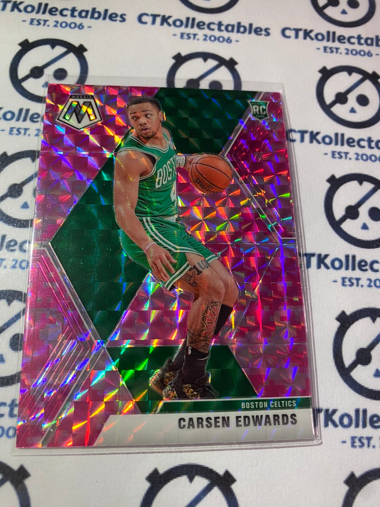 2019-20 Panini Mosaic Carsen Edwards Pink Prizm RC #220 Celtics