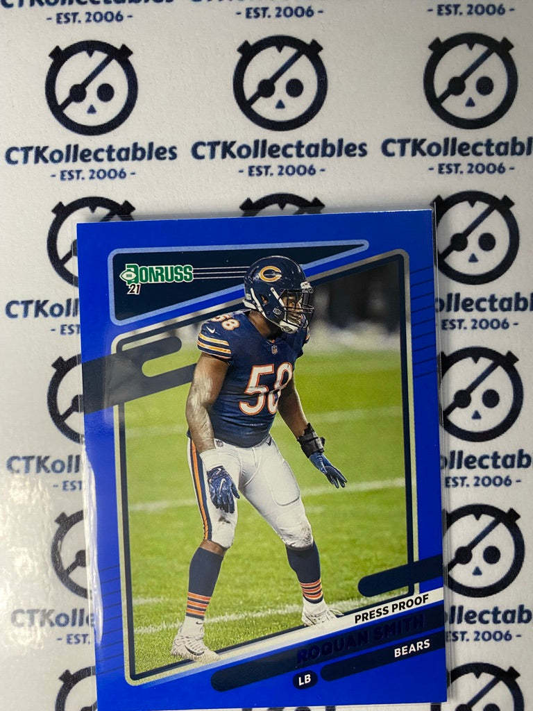 2021 NFL Donruss Press Proof Blue Roquan Smith #209 Bears