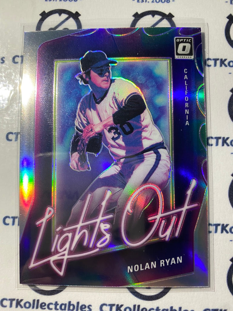2021 Panini Donruss Optic Baseball Nolan Ryan Lights Out Silver Prizm #LO2
