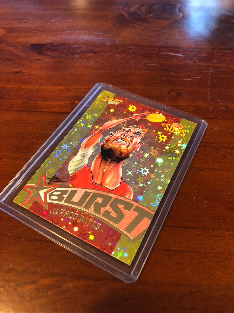 2019 AFL footy stars Jarrod Witts Starburst Caricature SBTC36