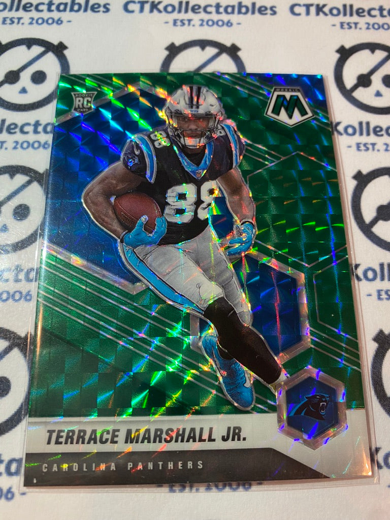 2021 Panini NFL Mosaic Terrace Marshal Jr. RC Green Mosaic Prizm #318 Panthers