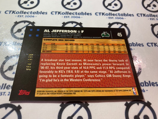2007-08 Topps Chrome NBA Al Jefferson REFRACTOR #354/999 Timberwolves