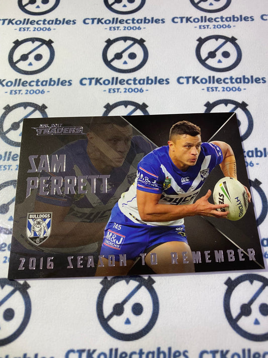 2017 NRL Traders Season To Remember Sam Perrett SR6/32 Bulldogs
