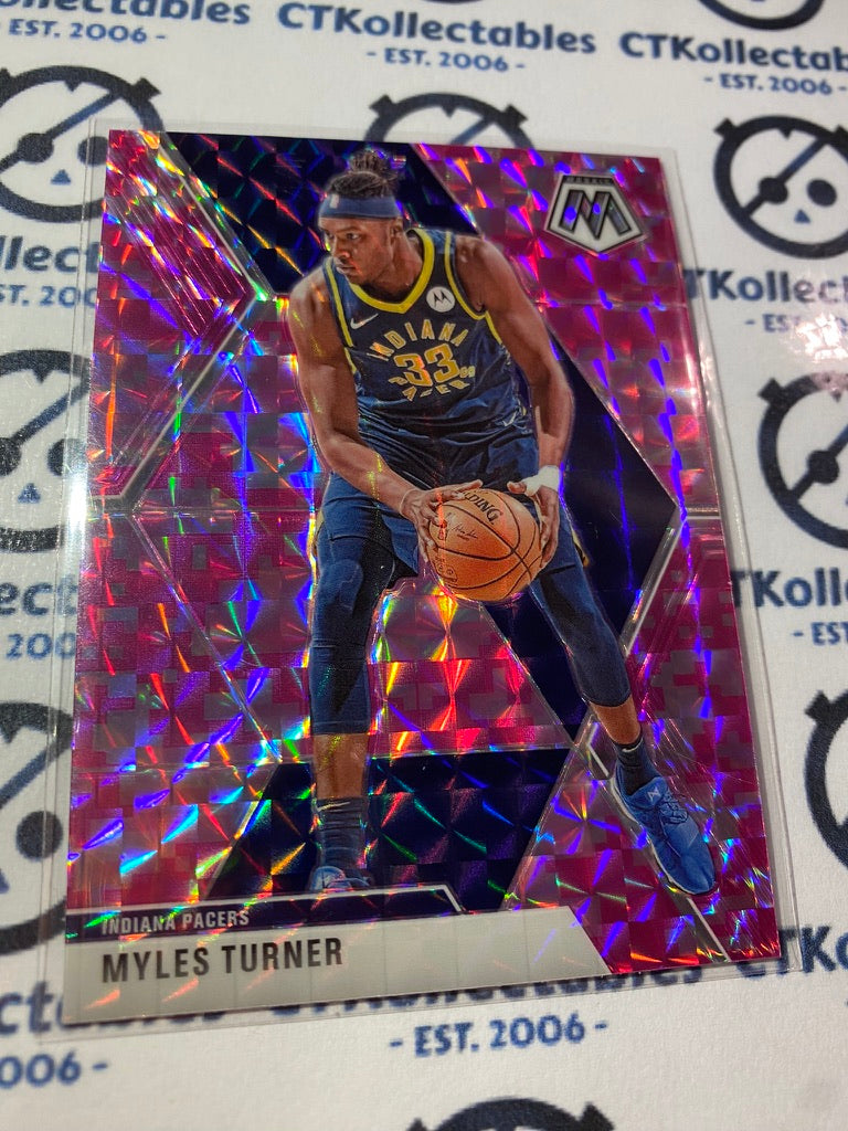 2019-20 Panini NBA Mosaic Myles Turner Pink Prizm #196 Pacers