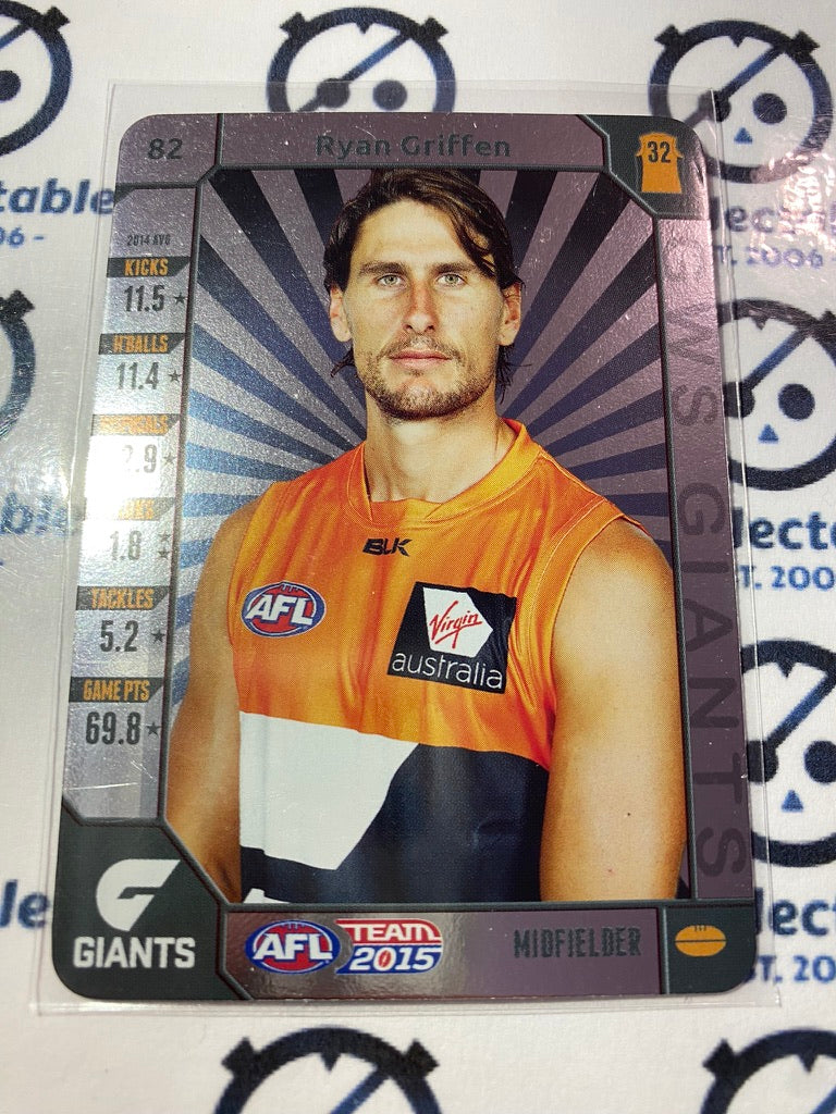 2015 AFL Teamcoach Silver #82 Ryan Griffen Giants