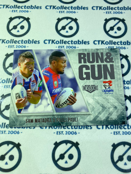 2016 NRL Traders Run & Gun Mataora/Pauli RG16/32 Knights