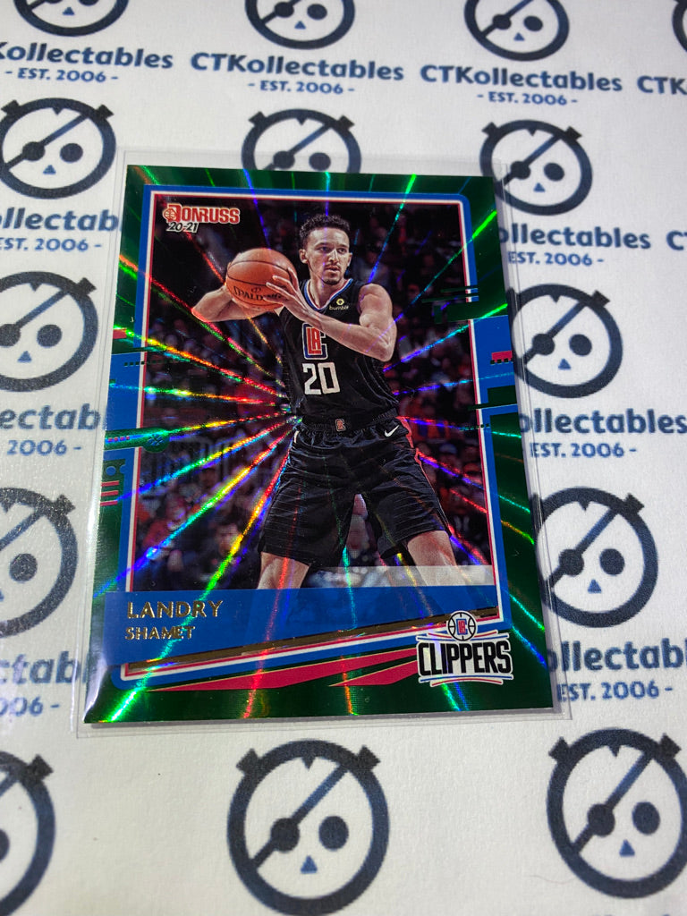 2020-21 NBA Donruss Green Lazer Landry Shamet #165 Clippers