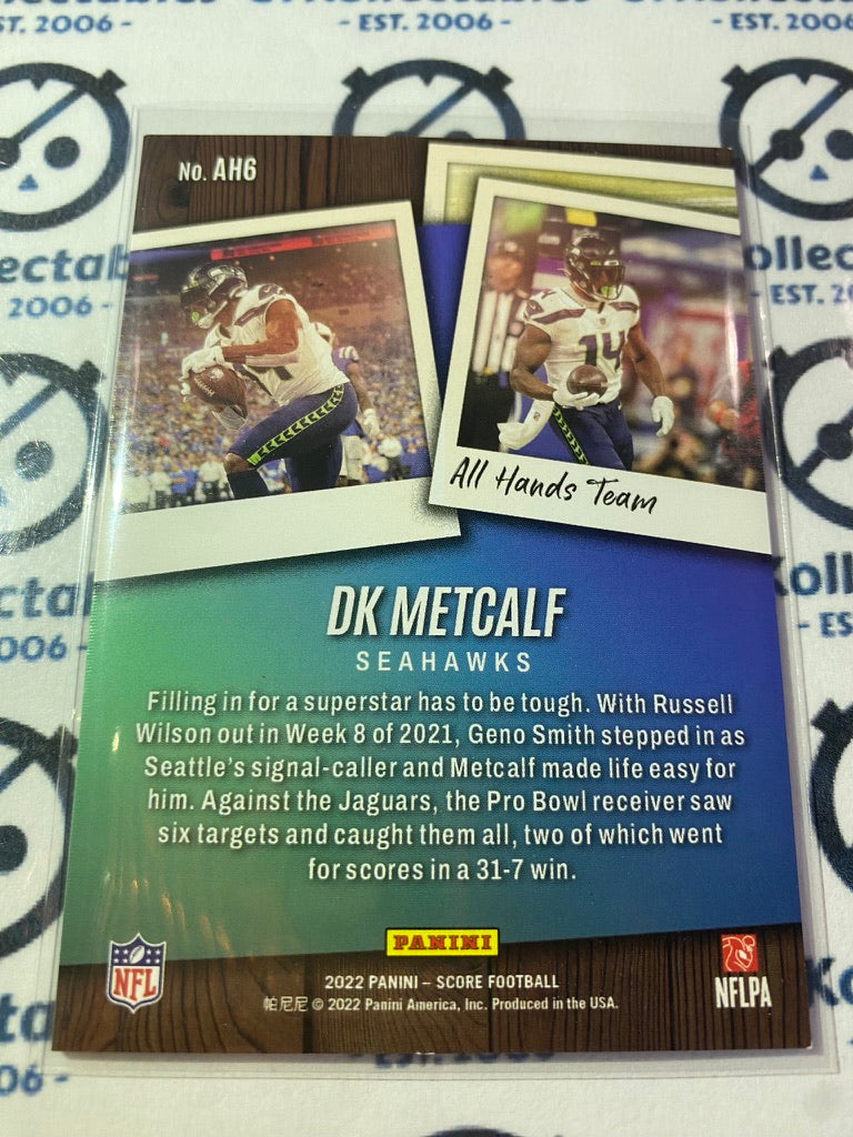 2022 NFL Panini Score DK Metcalf 3D Lenticular All Hands Team #AH6 *CASE HIT* SSP