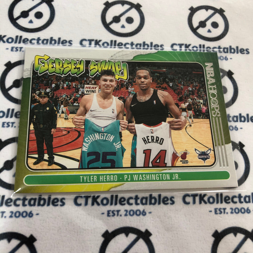 2020-21 NBA Hoops Jersey Swap Tyler Herro PJ Washington #8 heat hornets