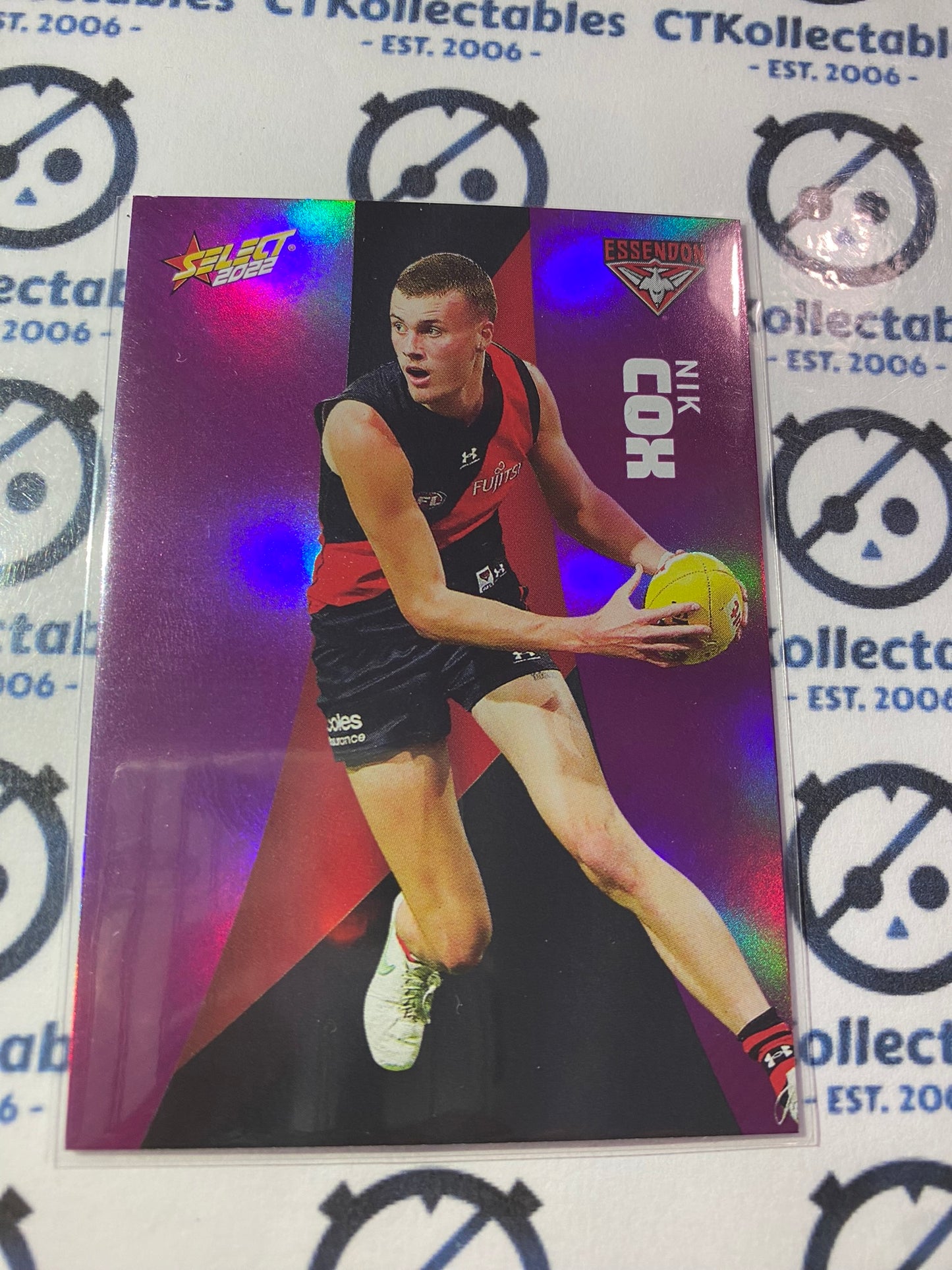 2022 AFL Footy Stars Purple Parallel - Nik Cox PP42