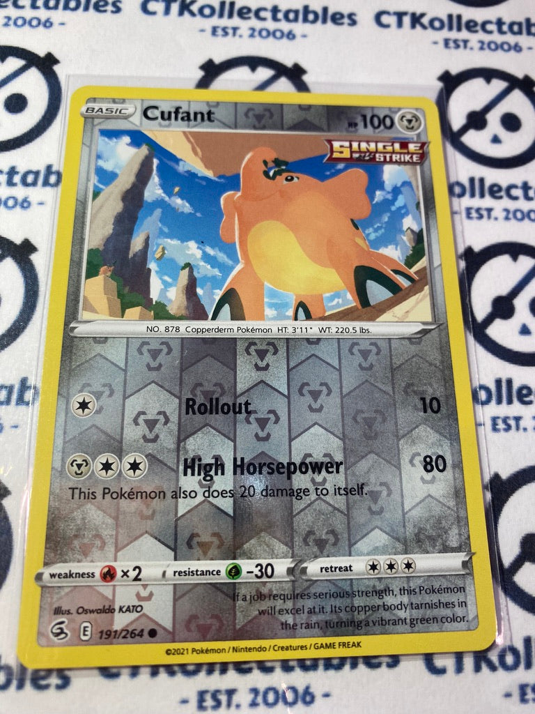 Cufant Reverse Holo #191/264 2021 Sword & Shield Fusion Strike Pokemon Card