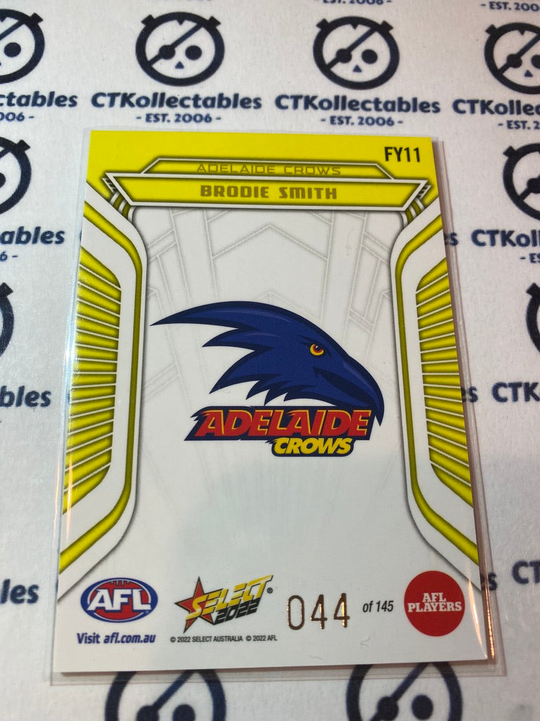 2022 AFL Footy Stars Fractured Acid Yellow - Brodie Smith FY11 #044/145