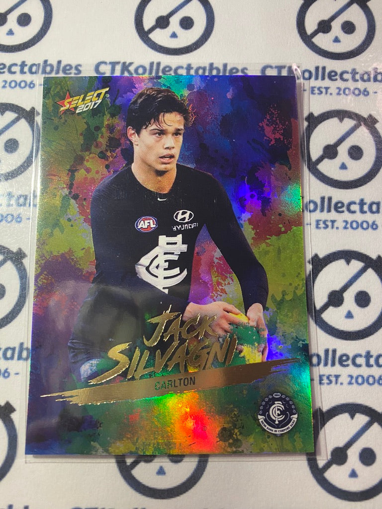 2017 AFL Select Footy Stars Holofoil - #HF26 Jack Silvagni Blues
