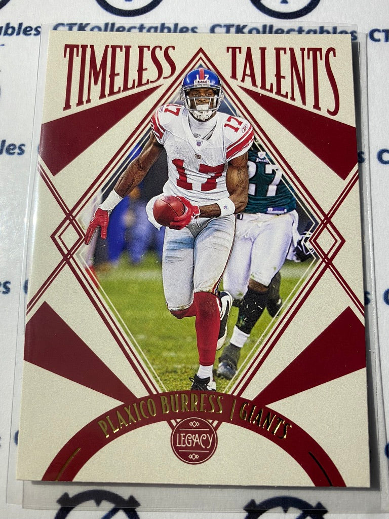 2021 NFL Legacy Timeless Talents Plaxico Burress #TR-17 Giants