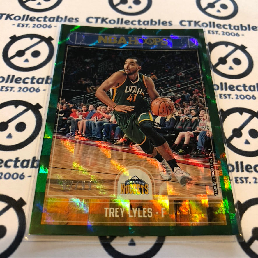 Trey Lyles Green Checkerboard #82/99 2017-18 PANINI HOOPS