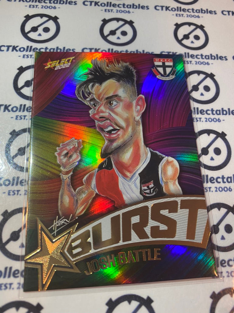 2022 AFL Footy Stars Starburst Paint - Josh Battle SBP57