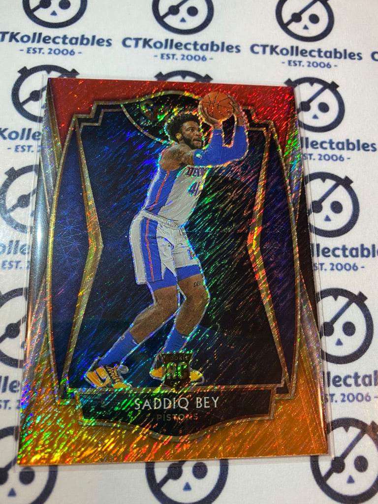 2020-21 Panini NBA Select Saddiq Bey Red White Orange prizm #175 RC