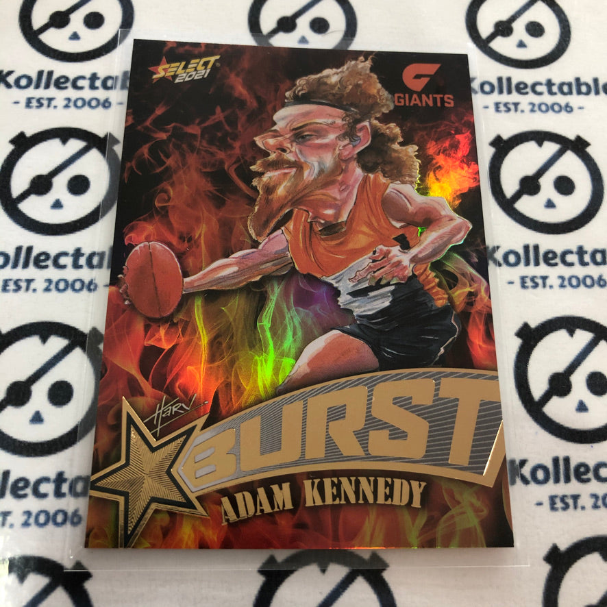 2021 AFL Footy Stars Fire Burst Adam Kennedy #SP30 Giants