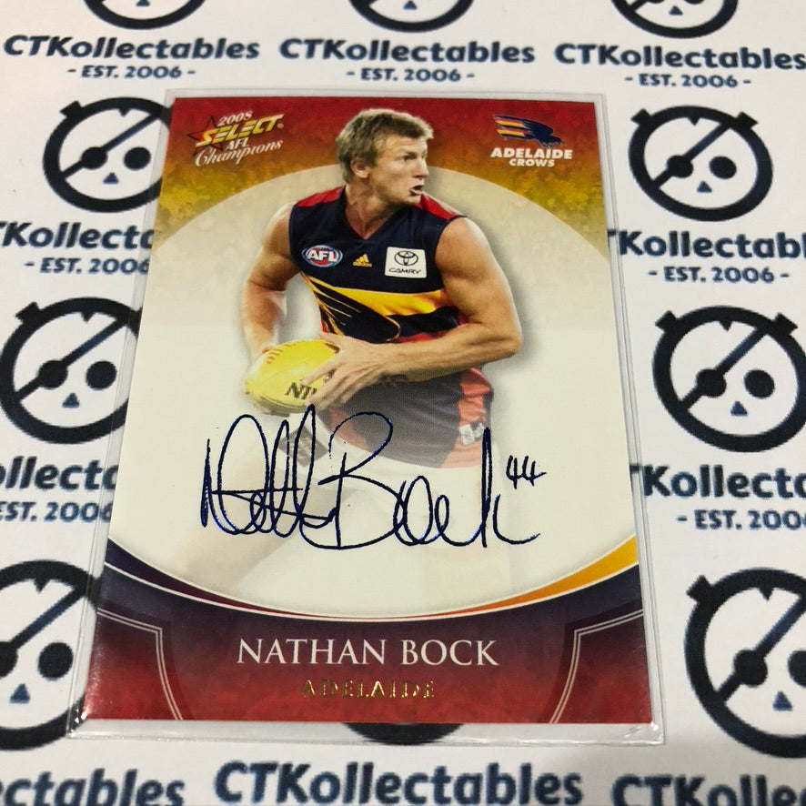 2008 AFL Champions Nathan Bock Blue Foil Signature FS1