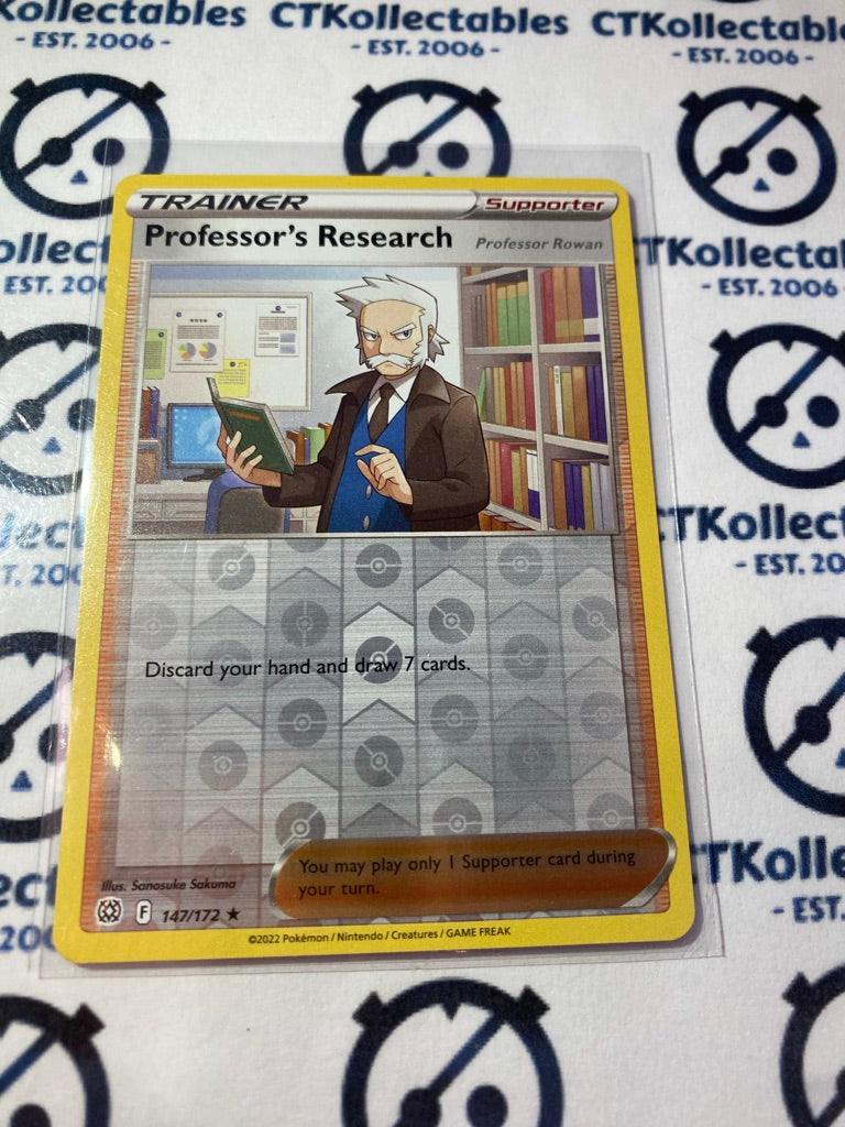Professor's Research #147/172 Reverse Holo Pokémon Card Brilliant Stars