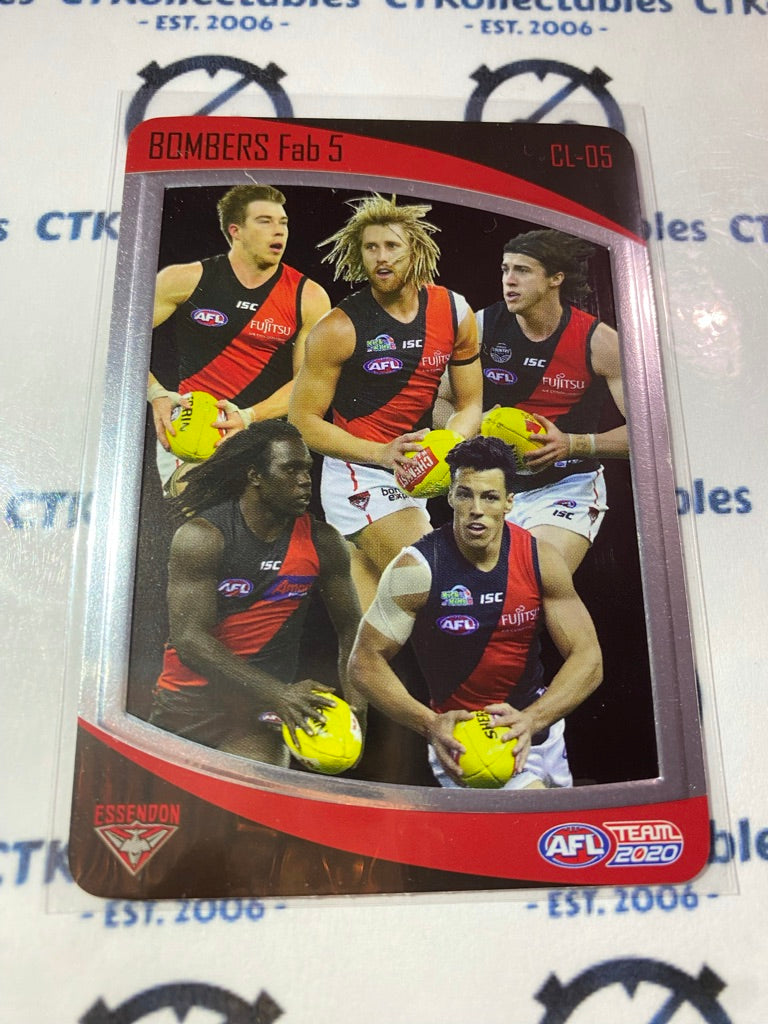 2020 AFL Teamcoach Essendon Bombers Fab 5 #CL-05