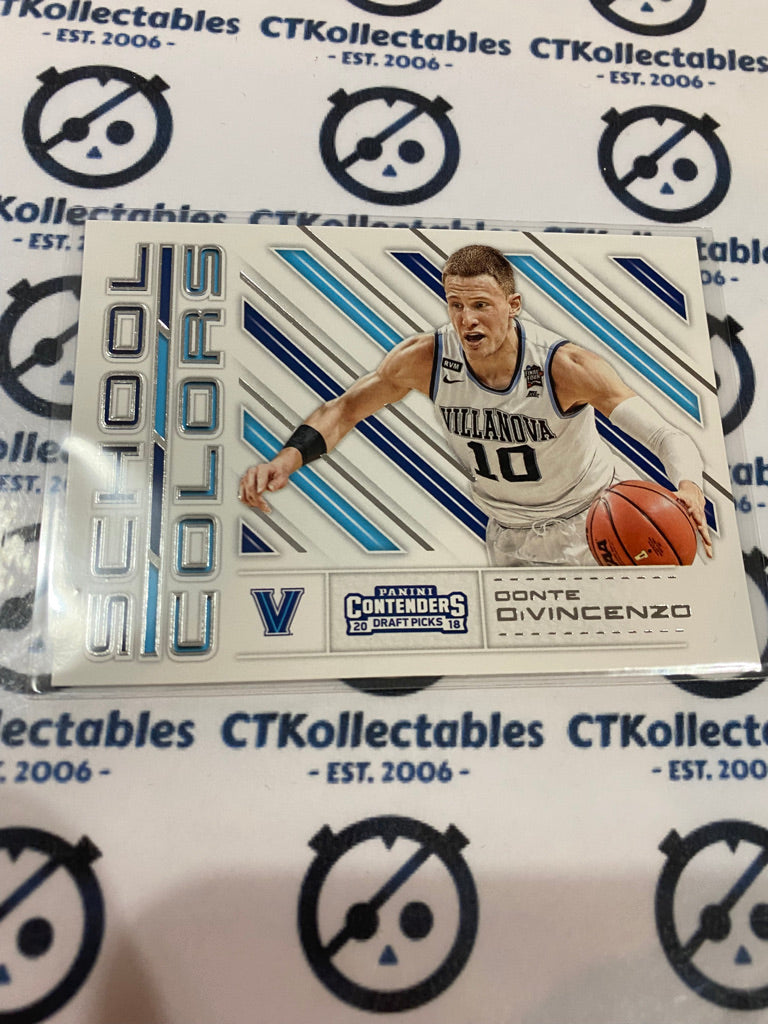 2018-19 PANINI Contenders Draft Picks Donte Divencenzo School Colours #8 Bucks