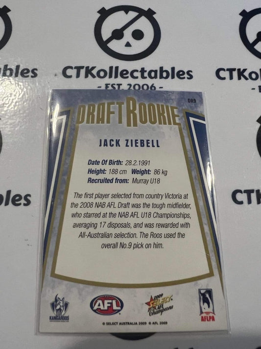 2008 AFL Champions Draft Rookie Jack Ziebell Promo Card DR9