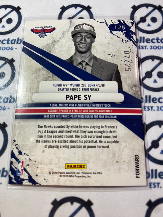 2010-11 Panini NBA Rookies & Stars Pape Sy rookie Sapphire #07/25 Longevity #128 Hawks