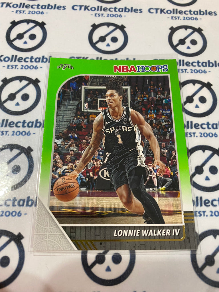 2019-20 NBA Hoops Neon Green Lonnie Walker IV #175 Spurs