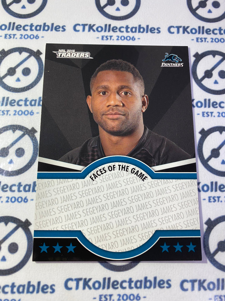 2016 NRL Traders Face Of The Game James Segeyaro #FOTG32/48 Panthers