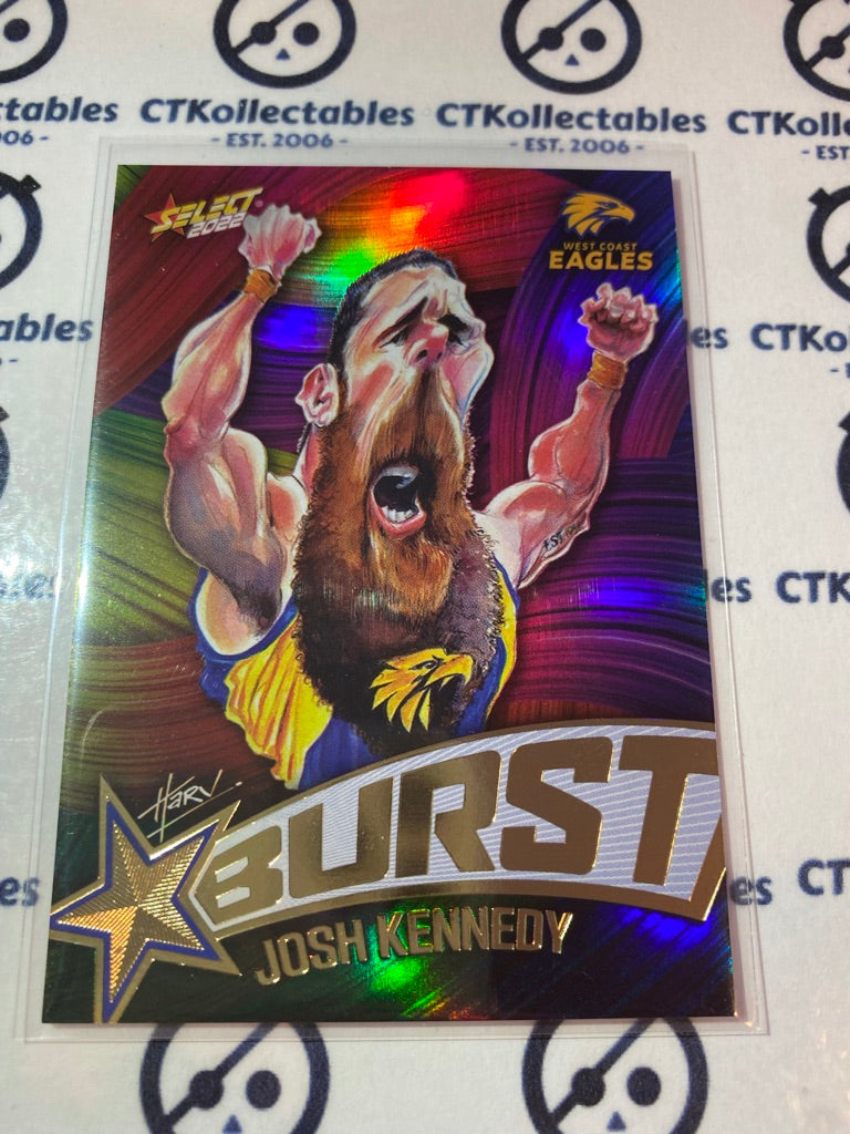2022 AFL Footy Stars Starburst Paint - Josh Kennedy SBP67